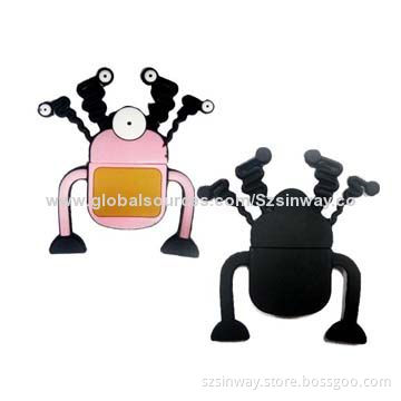 Spider Rubber USB Flash Drives, Made of Promotional/PVC, Multivariate People Design